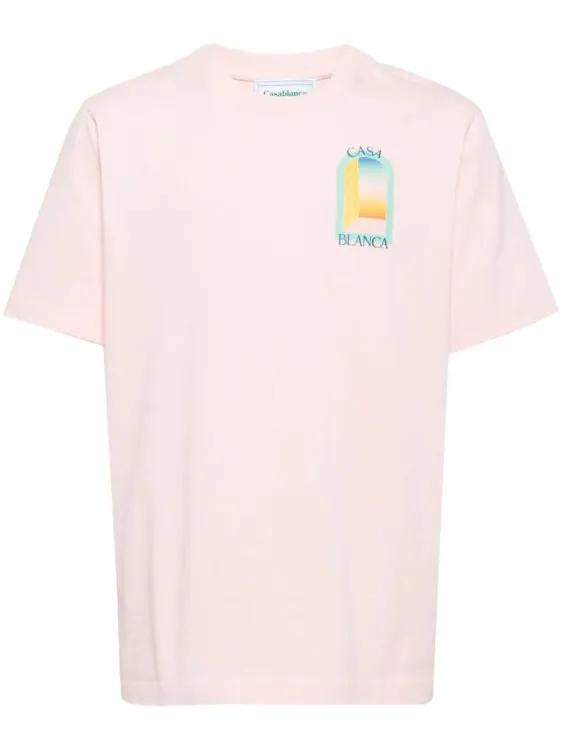 Casablanca - L%27arc Coloré Cotton T-Shirt - Größe XL - pink