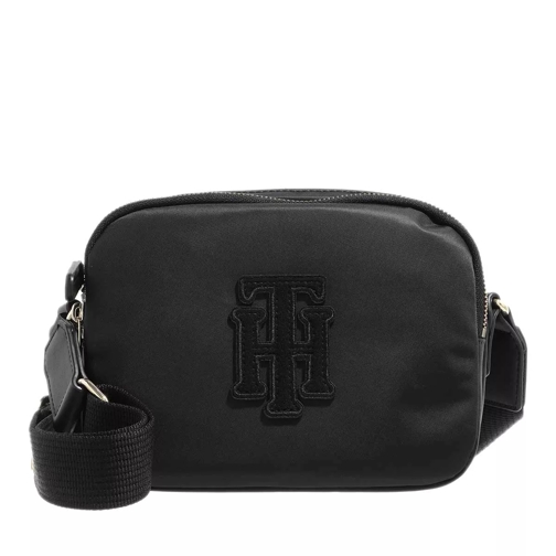 Tommy Hilfiger Poppy Crossover Applique Black Crossbody Bag