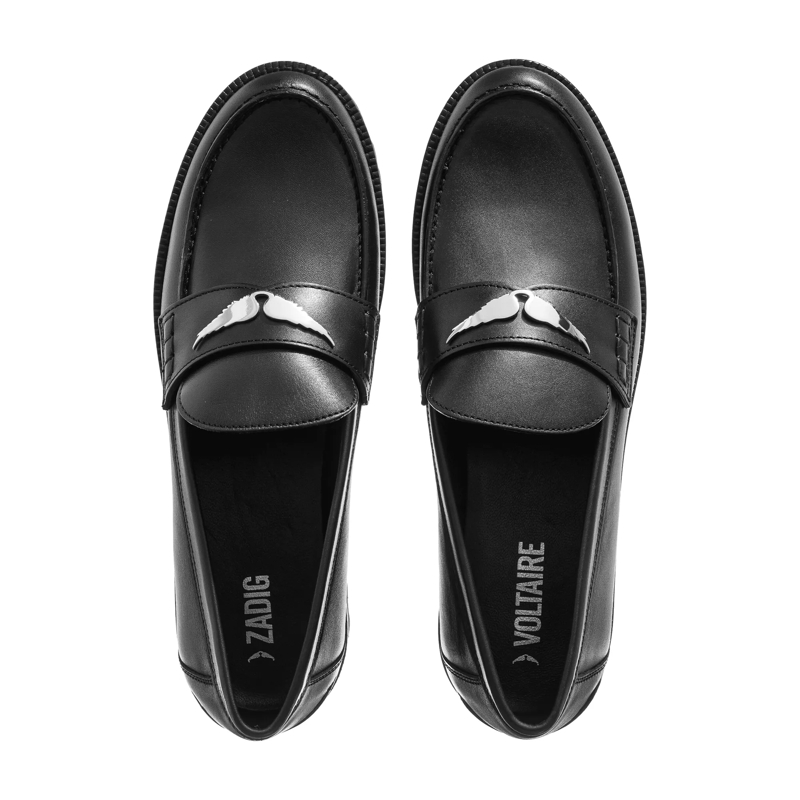 Zadig & Voltaire Loafer Joeacassin Semy-Shiny Calfskin Noir(Image 4)