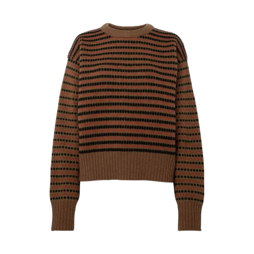 J.W.Anderson Pullover Jacquard-Pullover mit Streifen 580 Moss