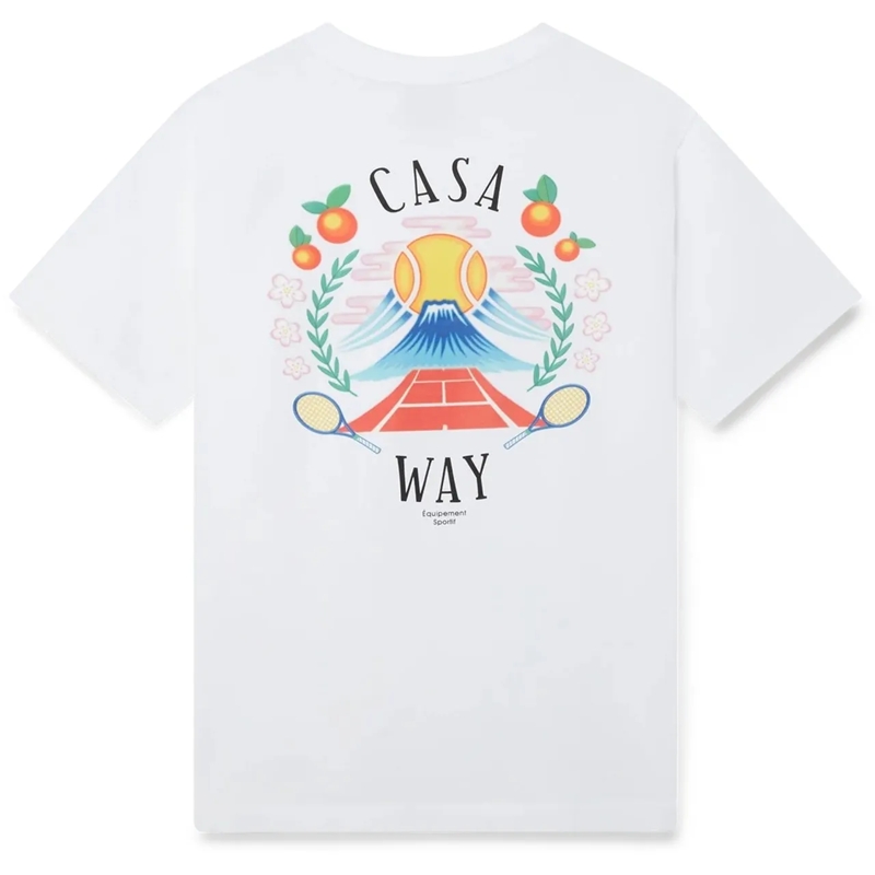 Casablanca T-Shirt t-shirt wit met front and backprint weiß