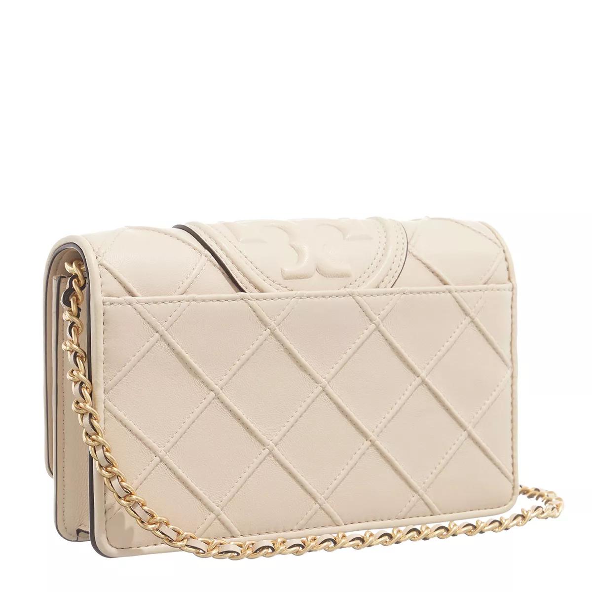 Tory Burch Fleming Soft Chain Wallet New Cream | Wallet On A Chain