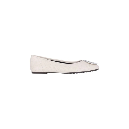 Tory Burch Ballerina Claire Quilted Ballet Light Cream/Silver/ Gold (Image 2)