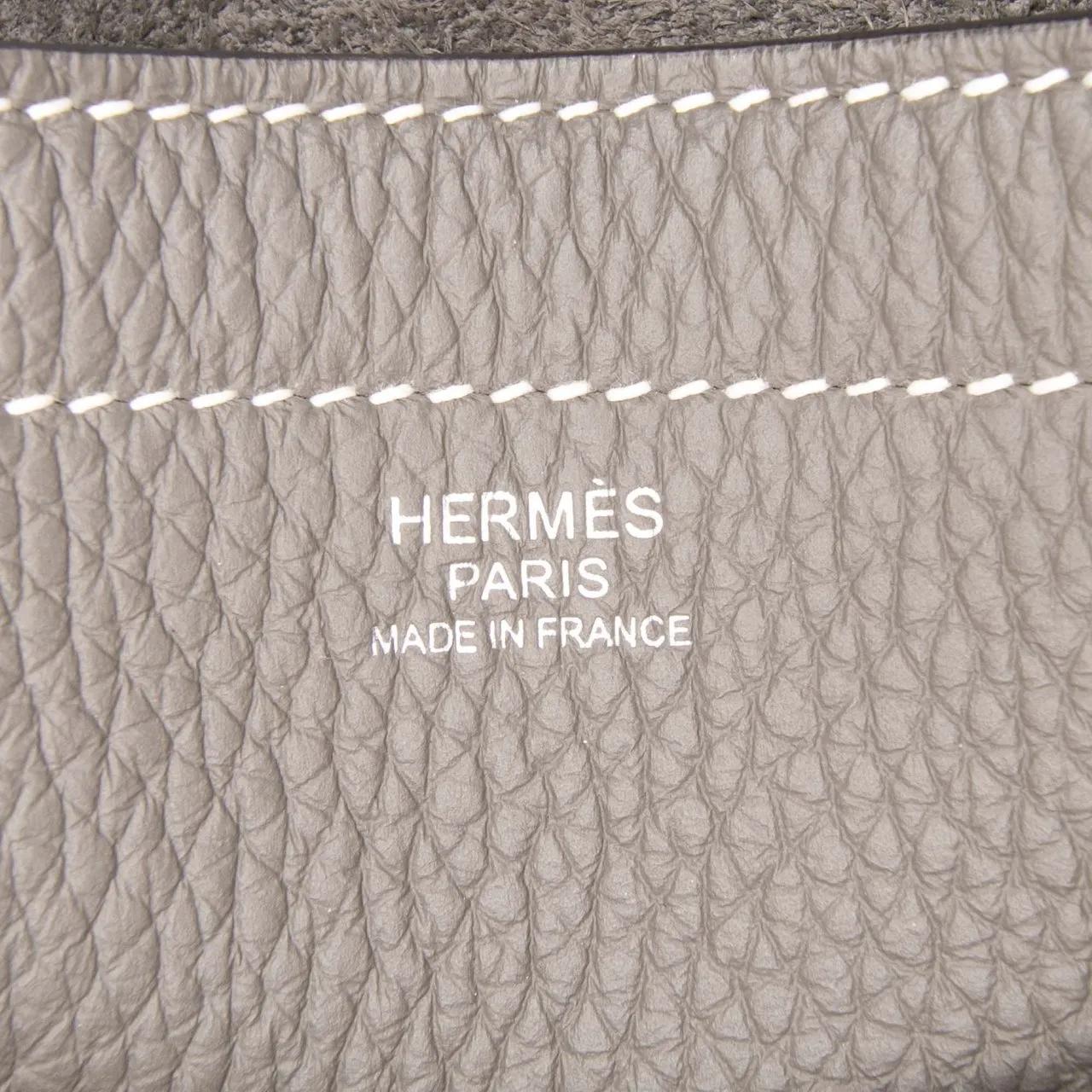 Thumbnail - Hermès Shopper - Taurillon Clemence Cabasellier 46 - Gr. unisize - in Grau - für Damen