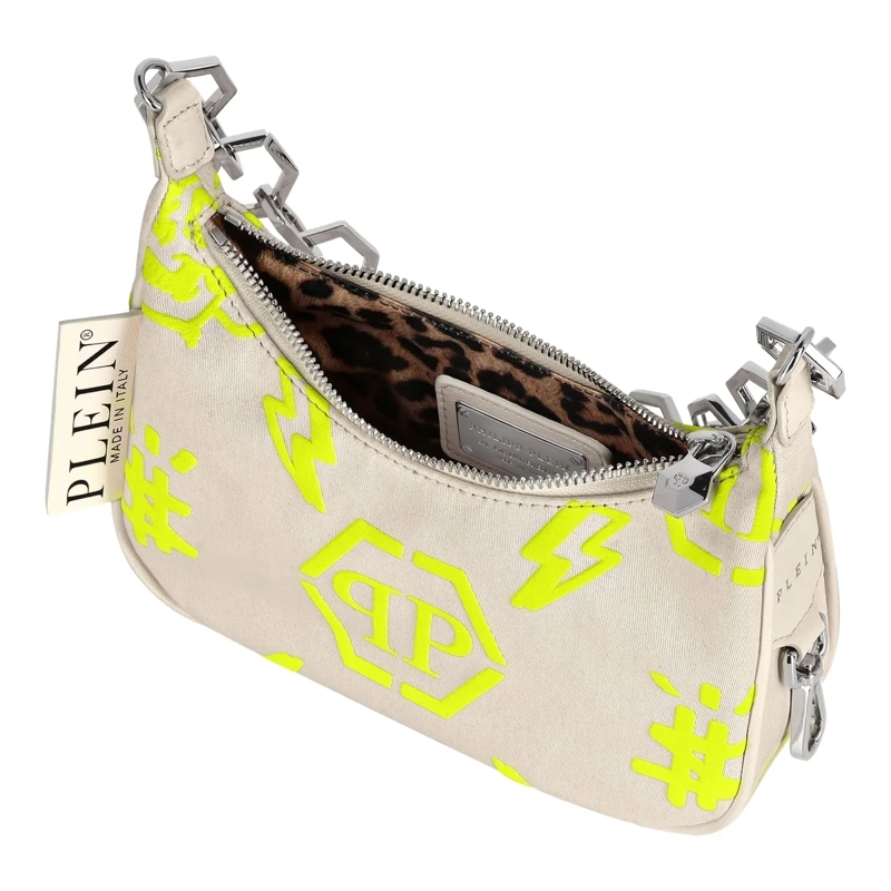 Philipp Plein Schultertasche Nylon Shoulder Bag Monogram weiss(Image 4)