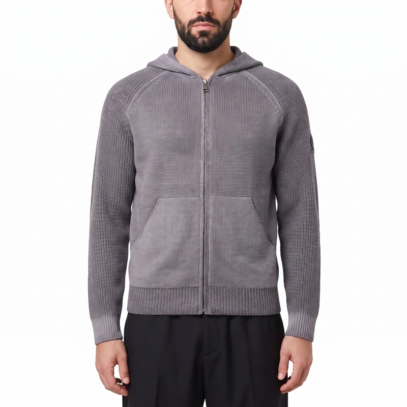 Belstaff veste Strickjacke Garment Dye Aspect grau(Image 2)