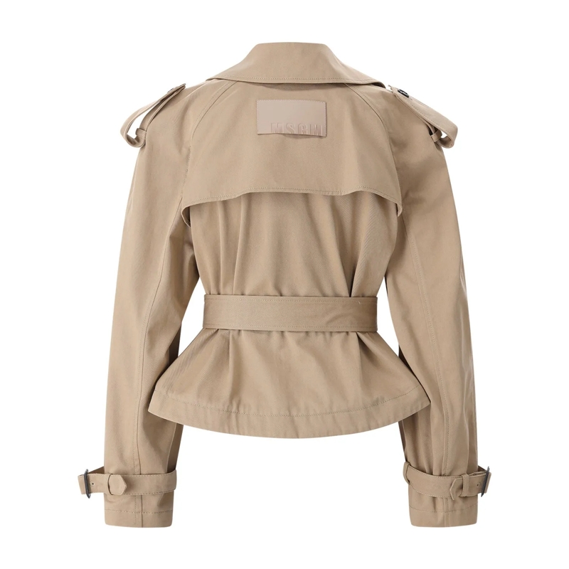 MSGM Übergangsmantel Kurzer Trenchcoat braun(Image 2)