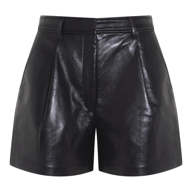 Anine Bing Short décontracté Tailored Black Shorts With Clean Silhouette Black