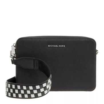 Michael Kors Lg Ew Crossbody Blk Opticwht Crossbody Bag