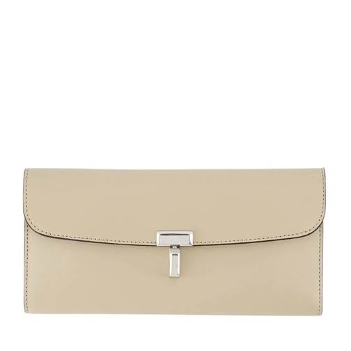 TOTEME Portemonnee T-Lock Wallet - Leather - Neutral Neutrals