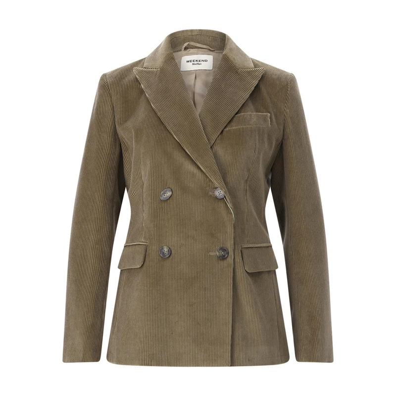 WEEKEND Max Mara Blazer Blazer aus Baumwoll-Mix grau