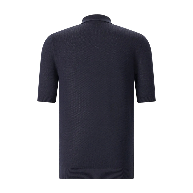 Eleventy Polohemd Poloshirt aus Baumwolle blau(Image 7)