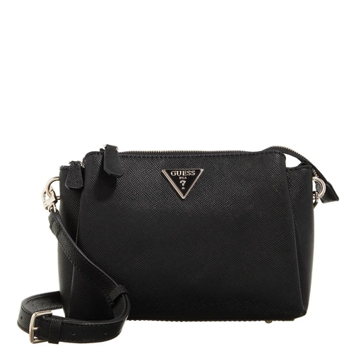 Guess Noelle Tri Compartment Xbody Black Crossbody Bag