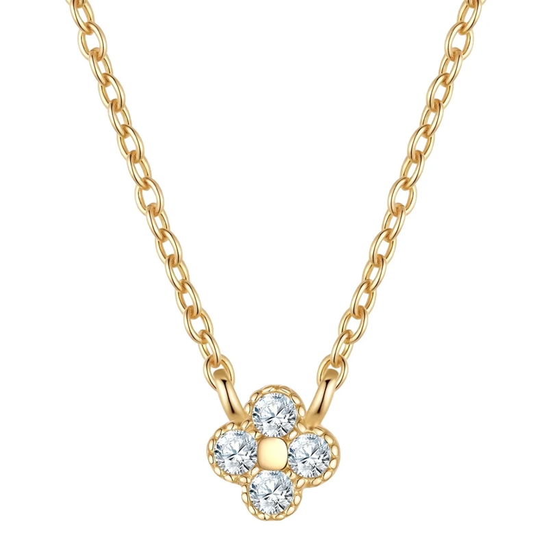 Glanzstücke München Mittellange Halskette Sterling Silber Halskette Zirkonia gold