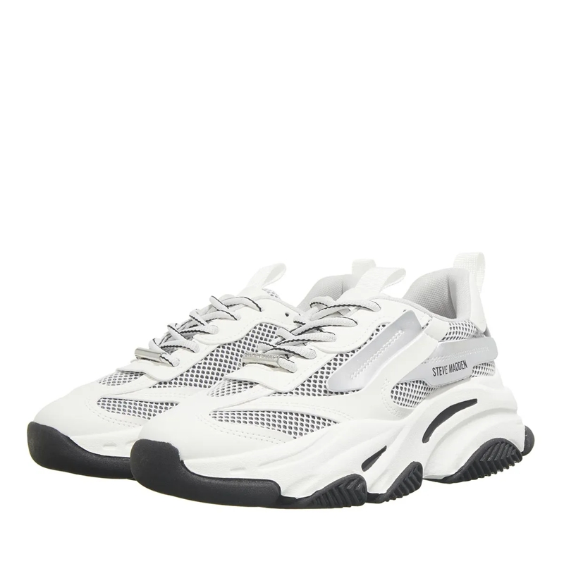 Steve Madden Low-Top-Sneaker Possession-E Silver/White(Image 3)