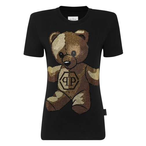 Philipp Plein T-Shirts T-Shirt Teddy Mit Schmucksteinen schwarz