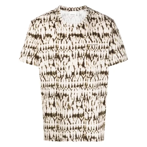 Isabel Marant T-Shirt Marant Abstract Print Khaki Neutrals 
