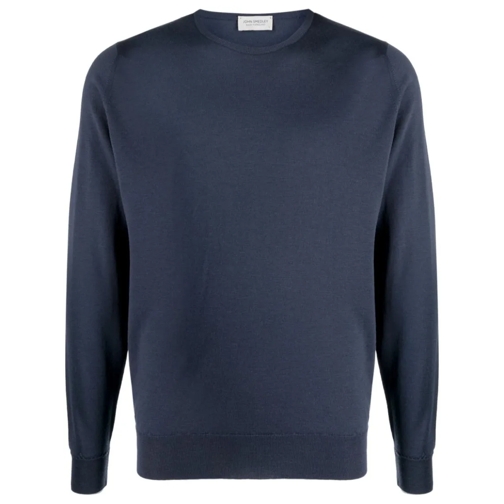 John Smedley Pullover Lundy Sweater Blue