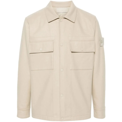 Stone Island Beige Compass Shirt Neutrals Chemises