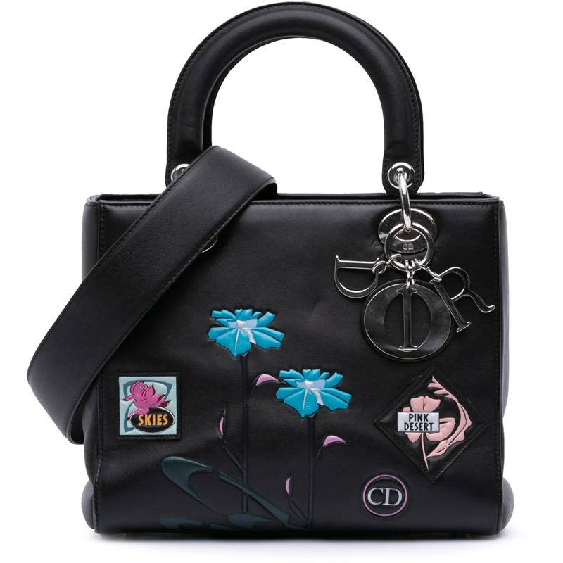 Christian Dior Schultertasche Medium Calfskin Paradise Lady Dior schwarz