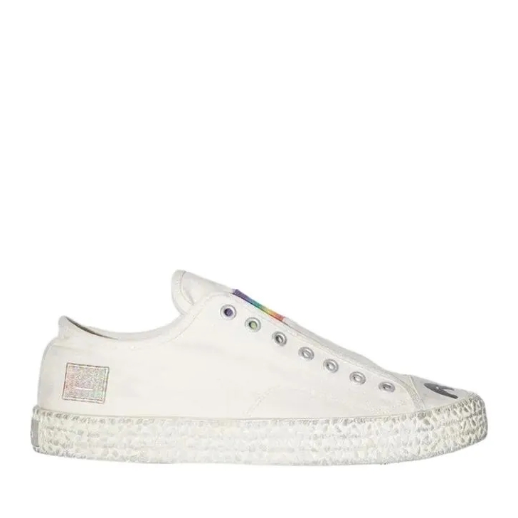 Acne Studios Rainbow Lace-Up Sneakers White | Low-Top Sneaker