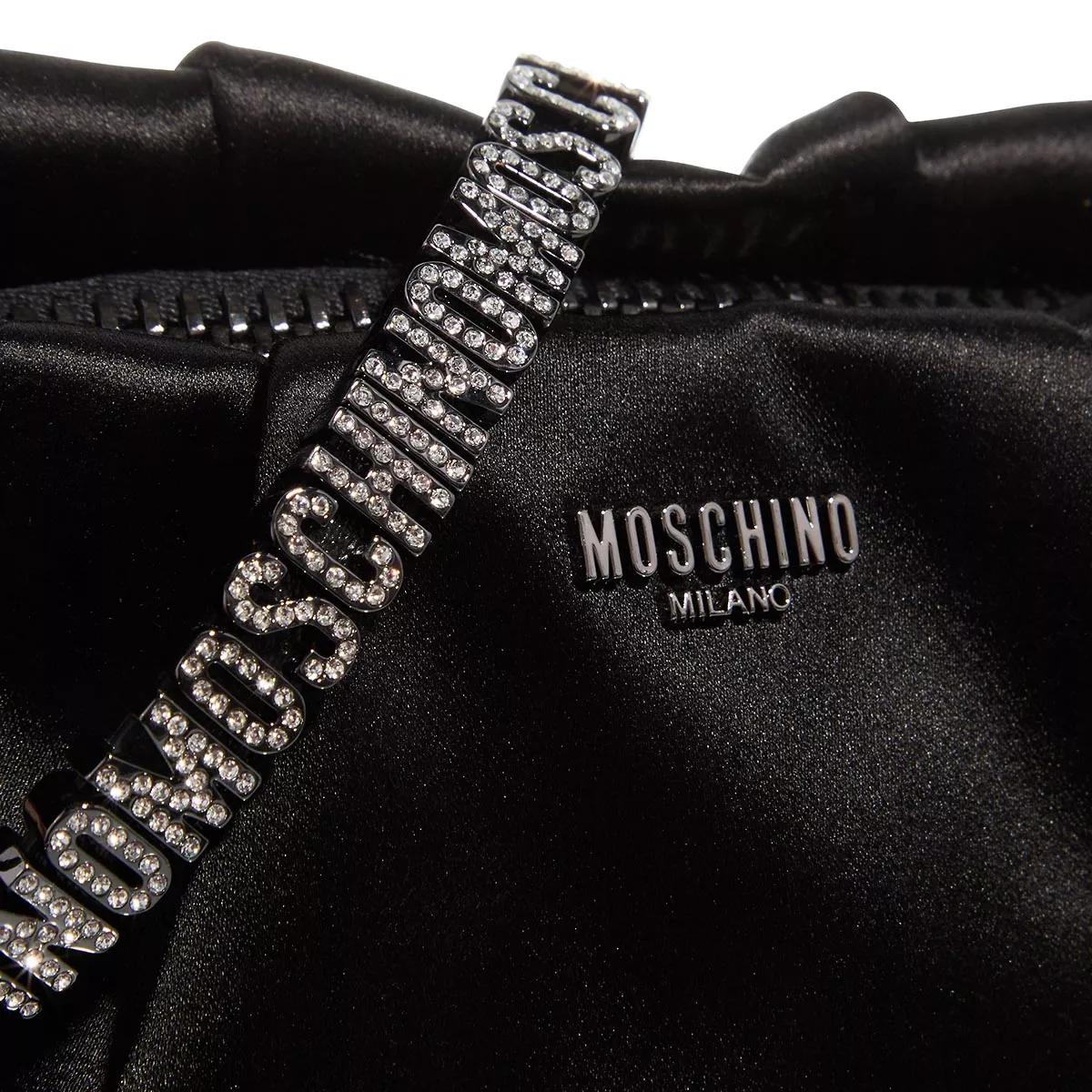 Moschino Crossbody bags Strass Mini Lettering Shoulder Bag in zwart