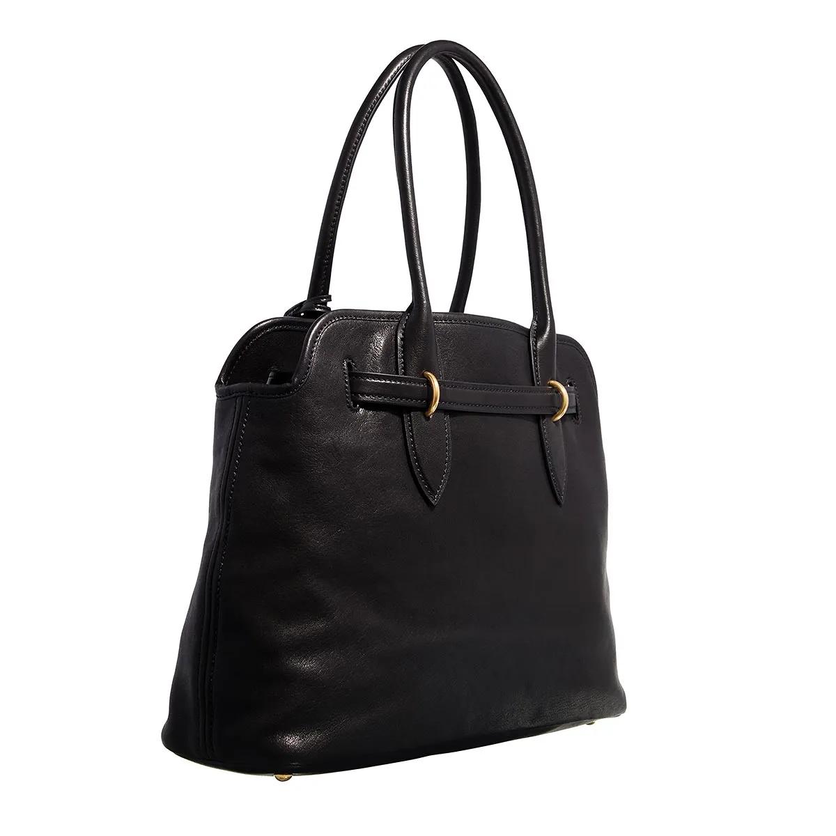 Miu Satchels Leather Handbag in zwart