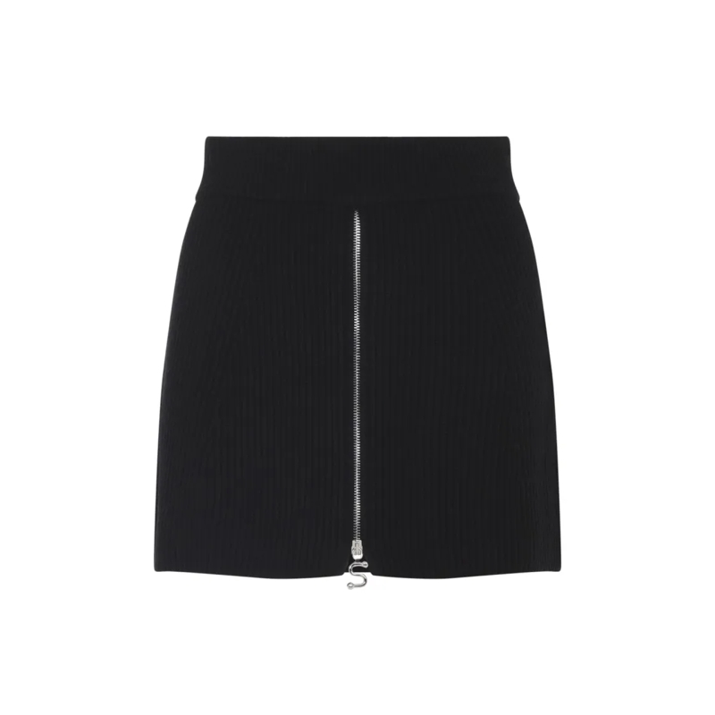Sportmax Minirok Ribbed Knit Mini Skirt Black