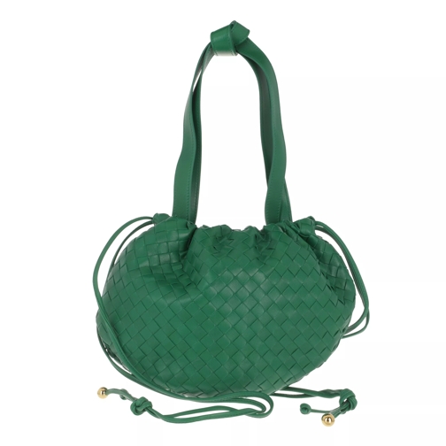 Bottega Veneta The Small Bulb Shoulder Bag Leather Racing Green Rymlig shoppingväska