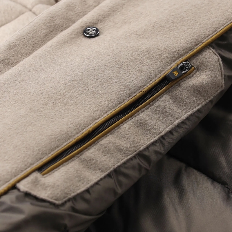 Moorer Gewatteerd jack Parka Saturno B5L aus Kaschmir beige(Image 8)