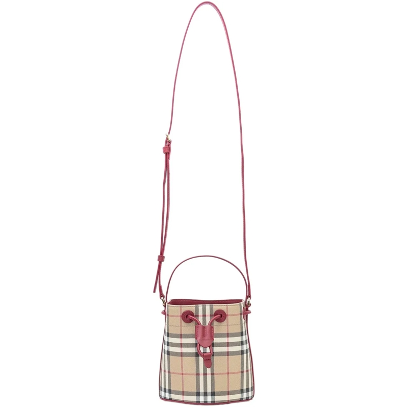 Burberry Tote Borsa Secchiello a Quadri beige(Image 2)