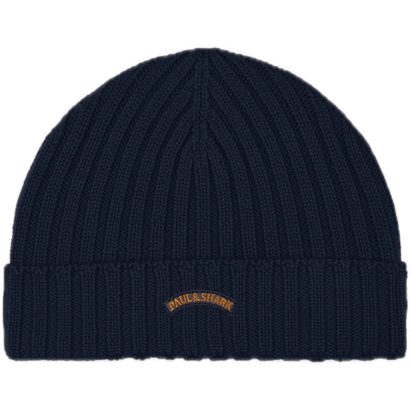 Paul & Shark Hut Wool Beanie blau