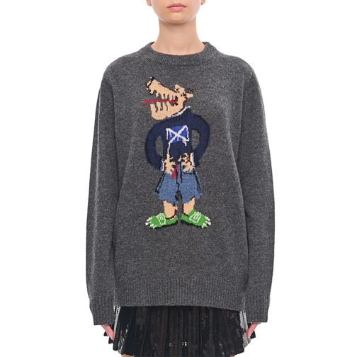 CHARLES JEFFREY LOVER BOY Pull Scots Wolf Jumper Grey