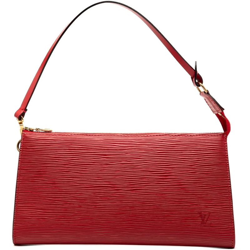 Louis Vuitton Schultertasche Epi Pochette Accessoires rot