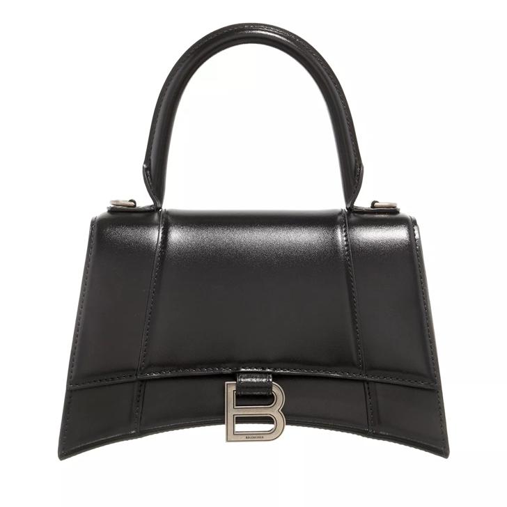 entiteit Beneden afronden Cirkel Balenciaga Hourglass Small Handle Bag Leather Black | Mini Tas | fashionette