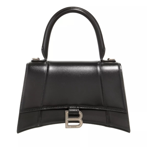 Balenciaga Hourglass Small Handle Bag Leather Black Minitasche