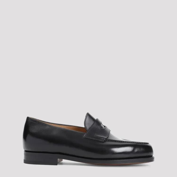 Thumbnail - John Lobb Loafer - Lopez Black Calf Leather Loafers - Gr. 10 - in Schwarz - für Damen