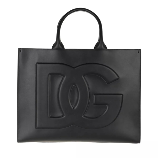Dolce&Gabbana Large Beatrice Tote Bag Leather Black Shopper