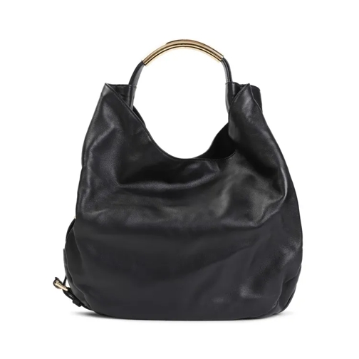 Moschino Sac à bandoulière Black Leather Shoulder Bag Black