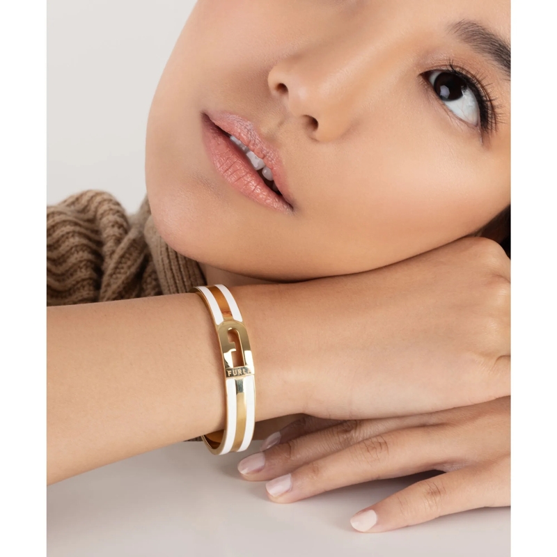 Furla Armreif Armband Furla Arch Stripe weiss