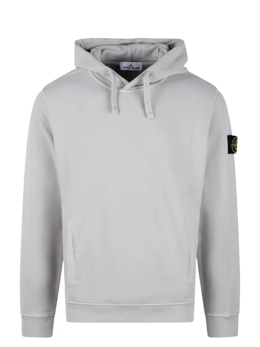 Stone Island - Logo Hoodie - Größe S - grau