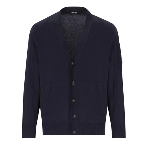 CP Company Sea Island Blue Cardigan Blue 