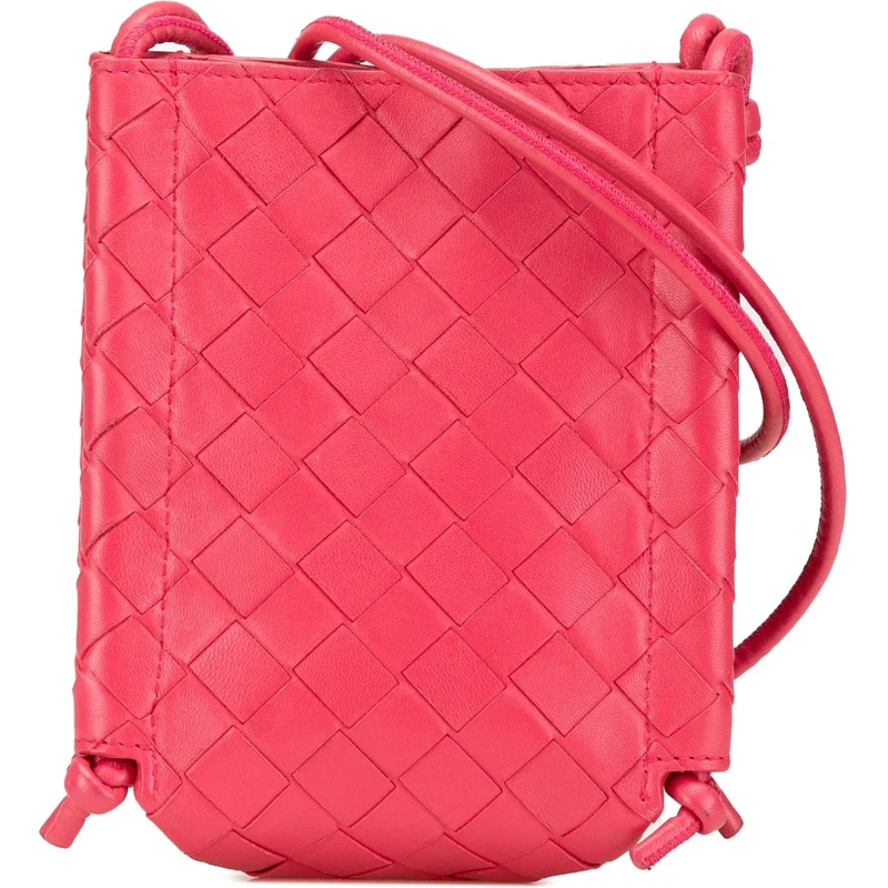 Bottega Veneta Sac à bandoulière Mini Nappa Intrecciato The Knot Crossbody rose