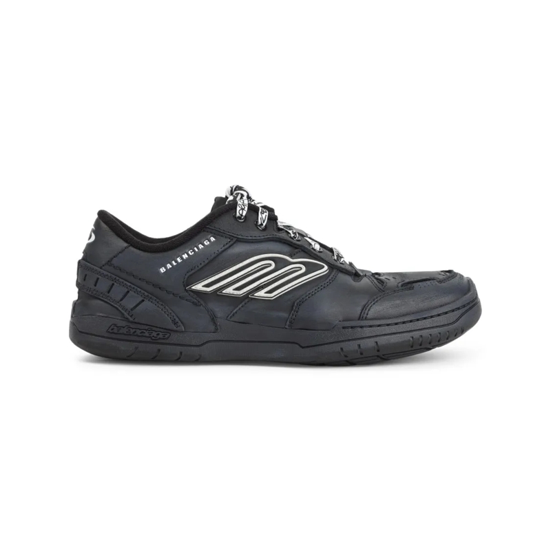 Balenciaga Low-Top-Sneaker Premium Leather Low-Top Sneakers With Distinctive  Grey