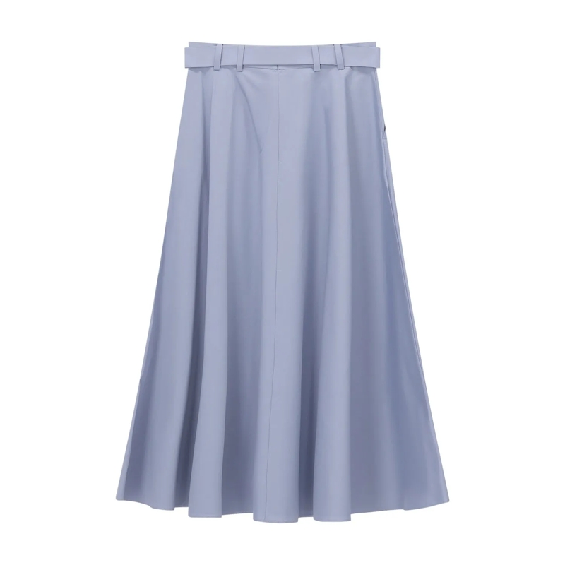 windsor. Jupe longue Midirock aus Baumwollmix blau(Image 2)
