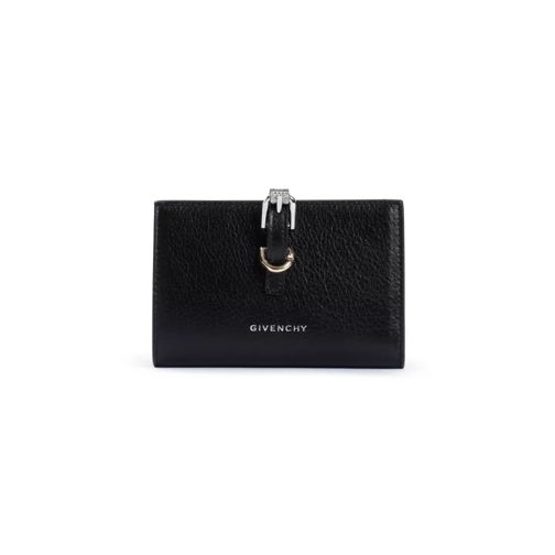 Givenchy Black Calf Leather Wallet Black Bi-Fold Portemonnaie