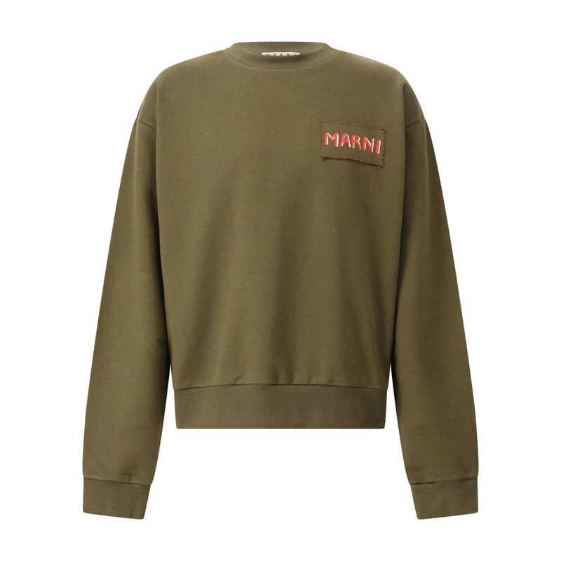 Marni Trui Sweatshirt mit Logoprint Grün
