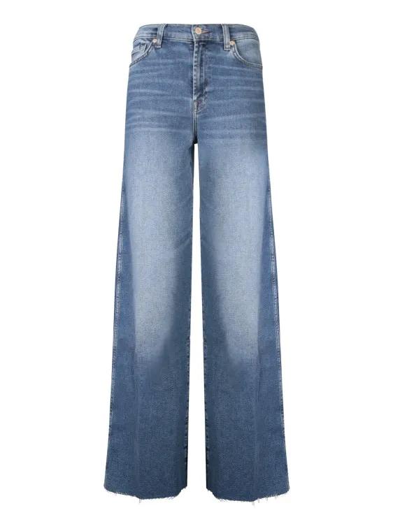 Seven for all Mankind - Flared Jeans With Frayed Hem - Größe 26 - blau