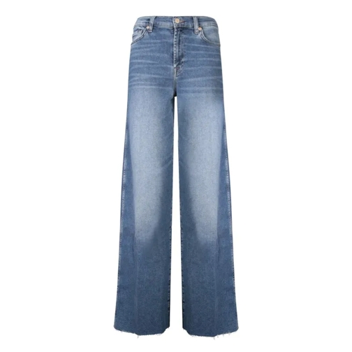 Seven for all Mankind Flared Jeans With Frayed Hem Blue 