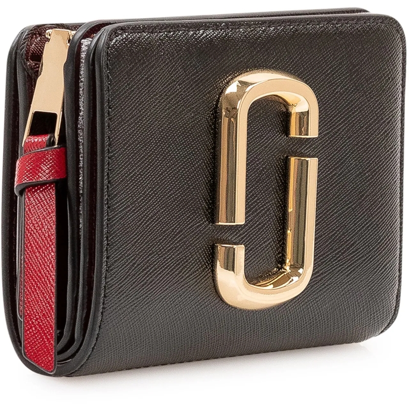 Marc Jacobs Geldbörse The Mini Compact Wallet con Placca Logo schwarz(Image 3)